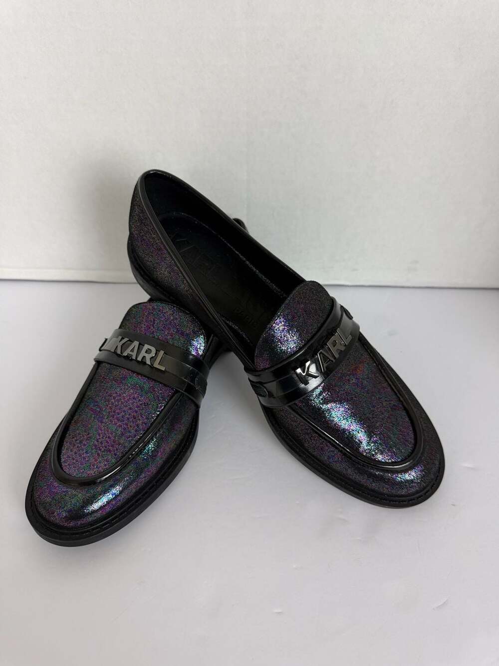 Karl Lagerfeld Multi/Noir Randall Everyday Loafers with Logo Hardware